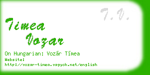 timea vozar business card