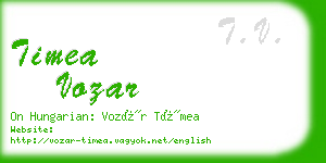 timea vozar business card